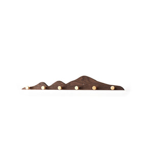 Mountain Shape Solid Wood Wall Hooks