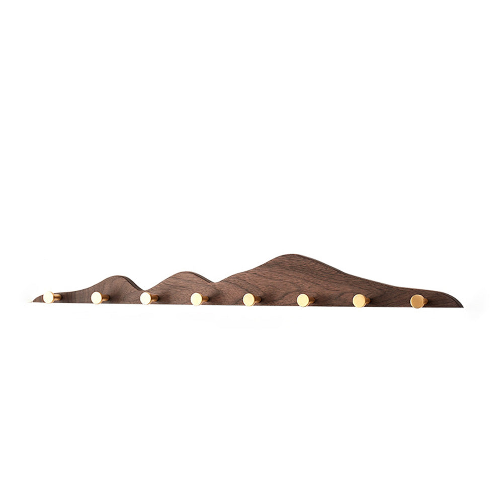 Mountain Shape Solid Wood Wall Hooks