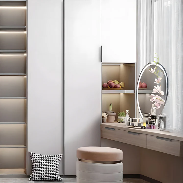 Classic Aluminum Alloy Arc Edge Invisible Cabinet Handles