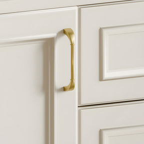 Elegant Solid Brass Ribbed D-Bar Kitchen Cabinet Handles