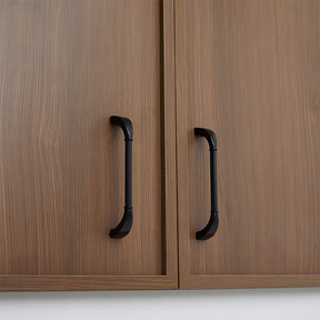 Elegant Solid Brass Ribbed D-Bar Kitchen Cabinet Handles