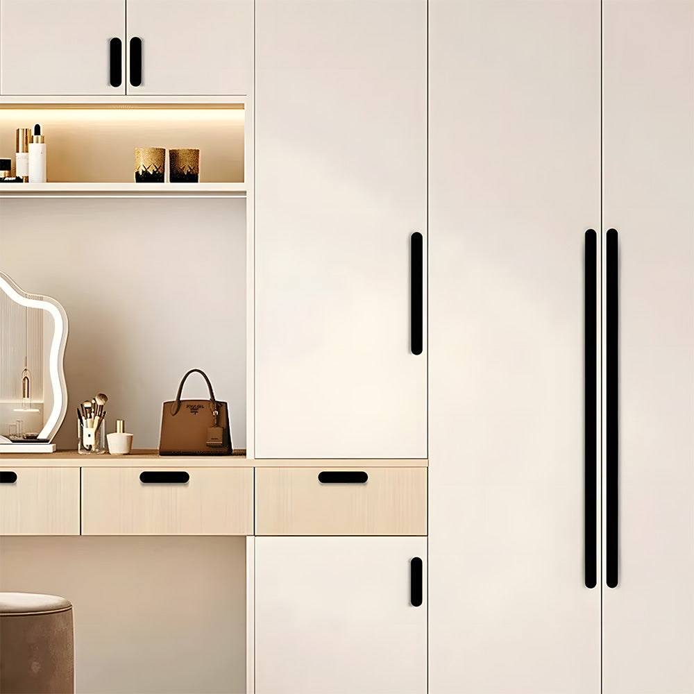 Elegant Round Corner Hidden Drawer Finger Edge Handles
