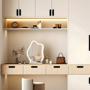 Elegant Round Corner Hidden Drawer Finger Edge Handles