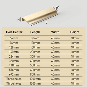 Classic Aluminum Alloy Arc Edge Invisible Cabinet Handles