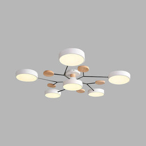 Modern Round Branch Type LED Semi-Recessed Ceiling Light