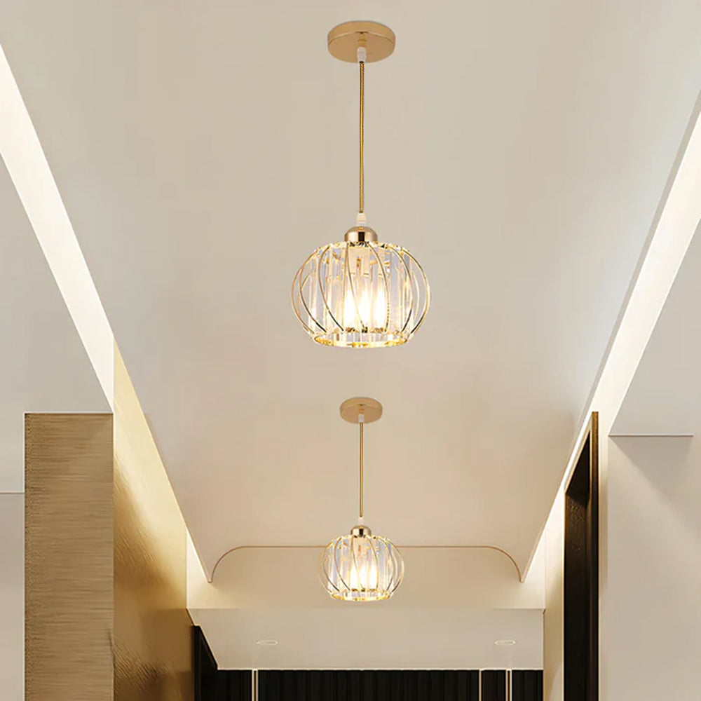 Nordic Simple Globular Glass Hallway Pendant Lighting