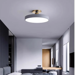 Modern Concise Circular LED Semi Flush Mount Ceiling Light