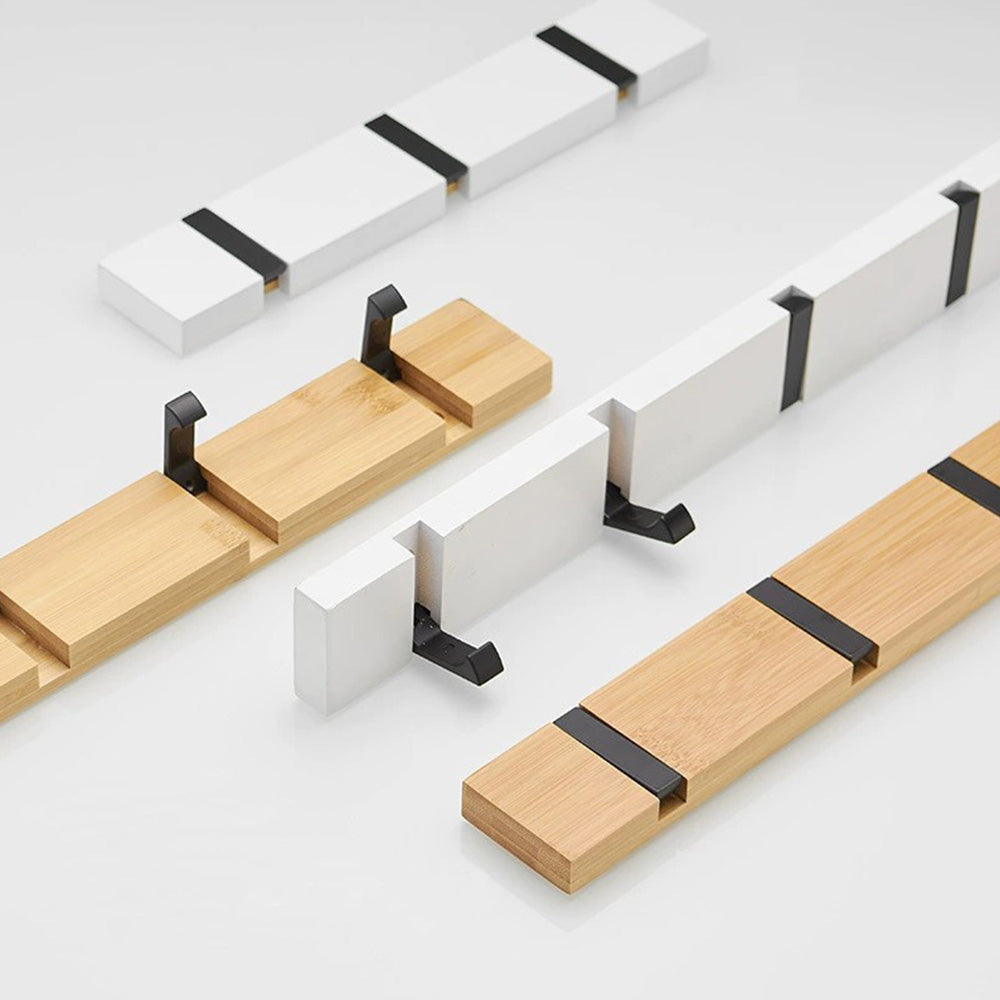 Modern Foldable Bamboo Wall Mounted Hooks for Wall