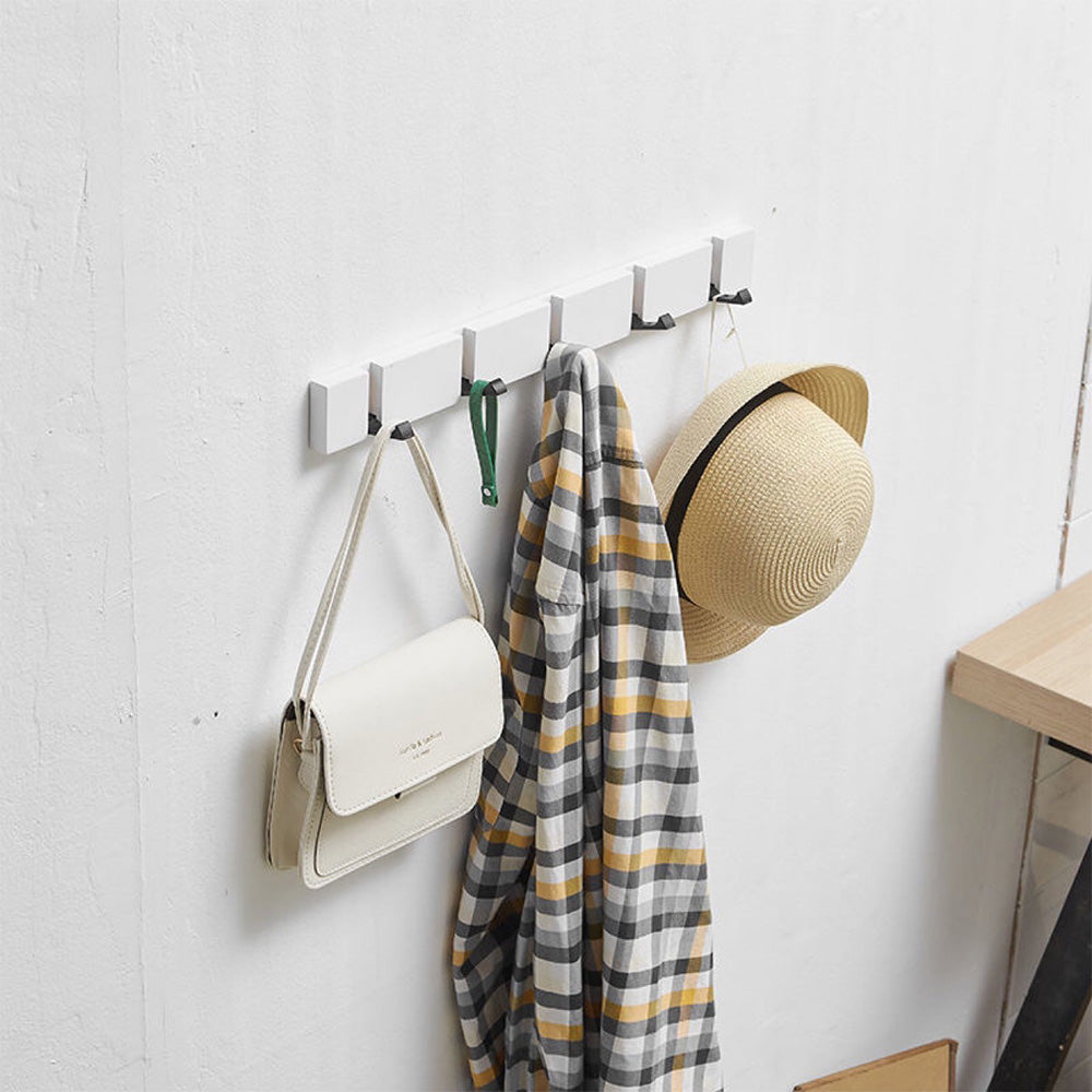 Modern Foldable Bamboo Wall Mounted Hooks for Wall