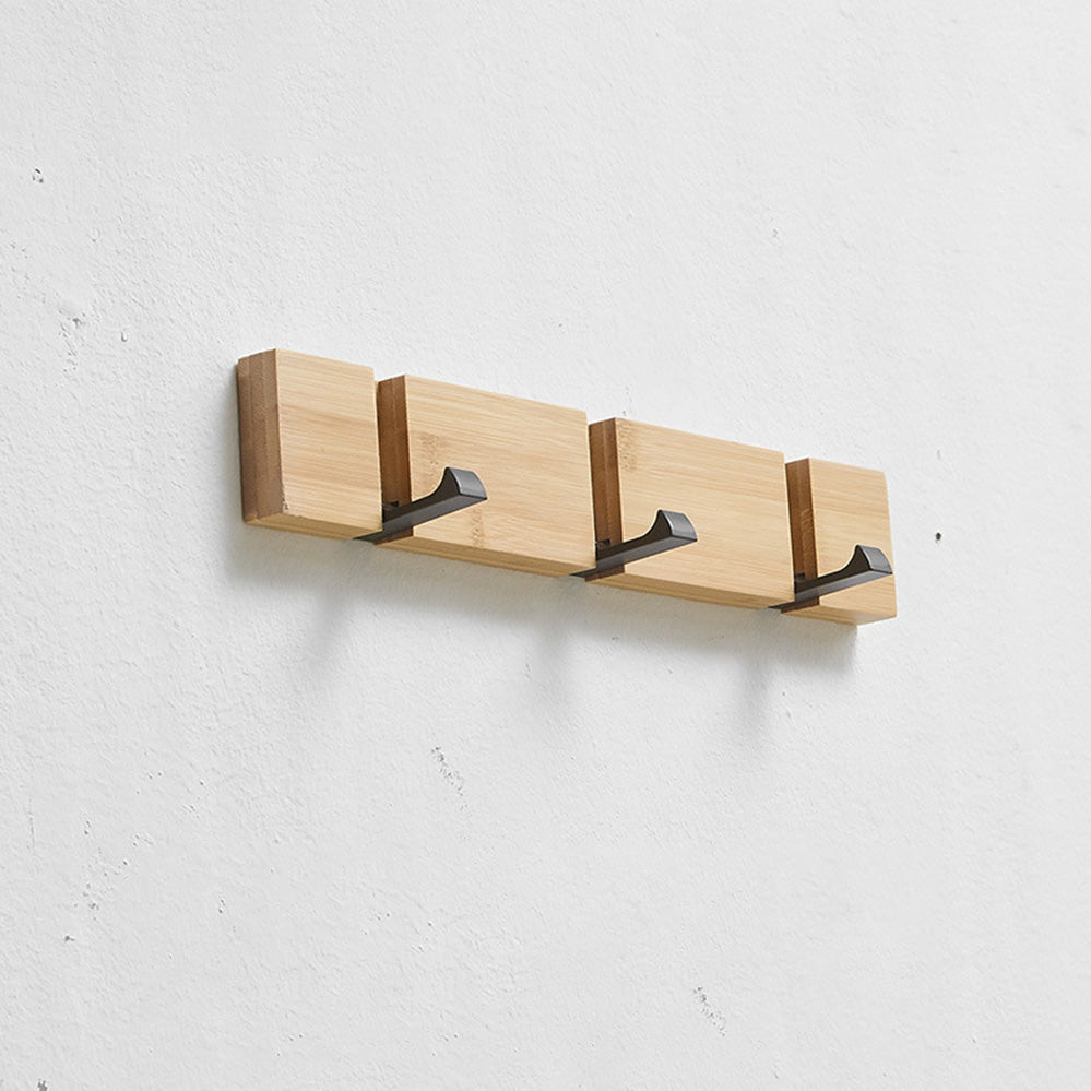Modern Foldable Bamboo Wall Mounted Hooks for Wall