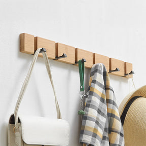 Modern Foldable Bamboo Wall Mounted Hooks for Wall