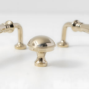 Retro Elegant Polished Brass Wardrobe Cabinet Pulls
