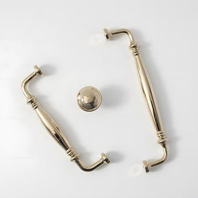 Retro Elegant Polished Brass Wardrobe Cabinet Pulls