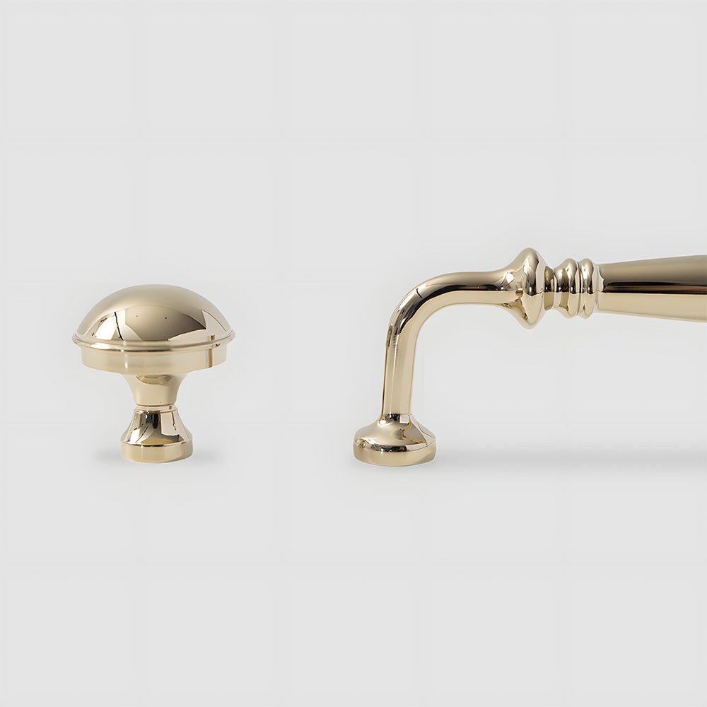 Retro Elegant Polished Brass Wardrobe Cabinet Pulls