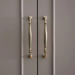 Retro Elegant Polished Brass Wardrobe Cabinet Pulls