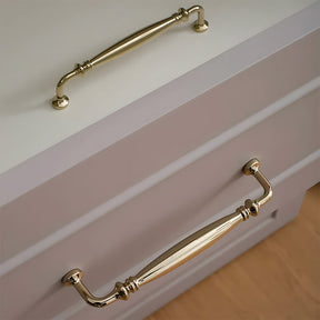 Retro Elegant Polished Brass Wardrobe Cabinet Pulls
