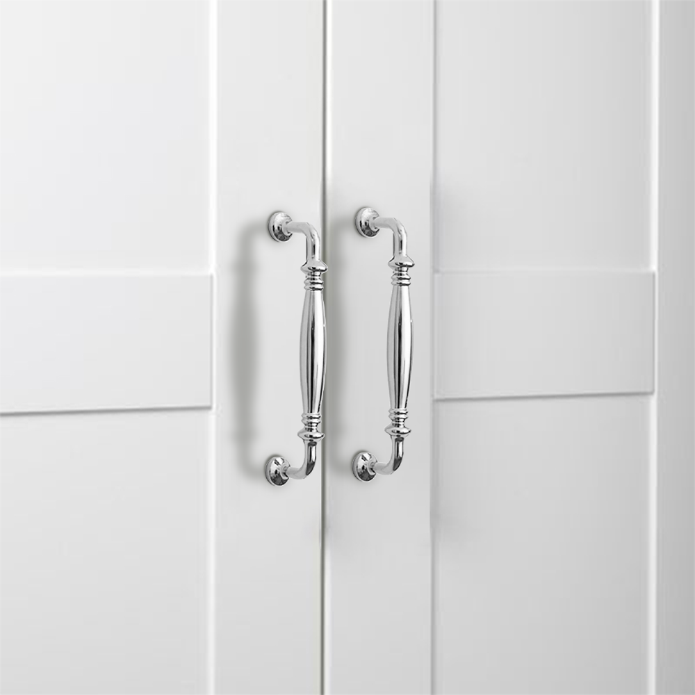 Retro Elegant Polished Brass Wardrobe Cabinet Pulls