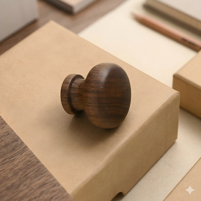 Minimalist Walnut Wood Finger Edge Cabinet Pulls