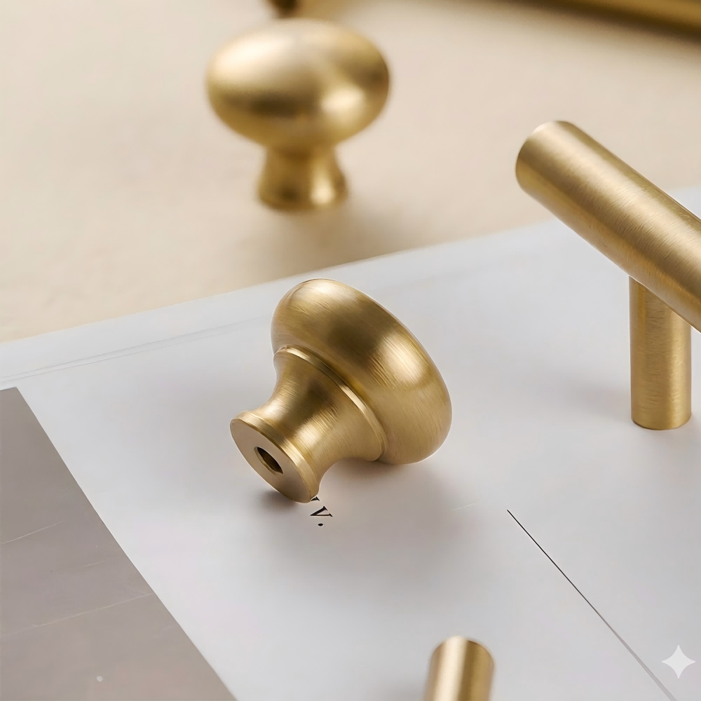 Luxury Simple Brass Drawer Pulls Cabinet Handles