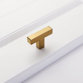 Brushed Brass Square Bar Handles