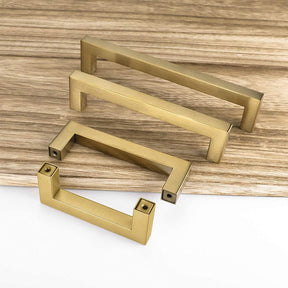 Brushed Brass Square Bar Handles