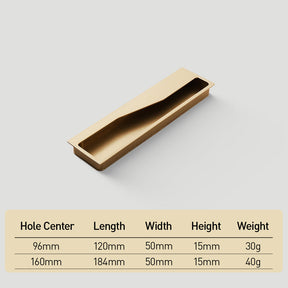 Modern Recessed Flush Pull Handles for Wardrobes