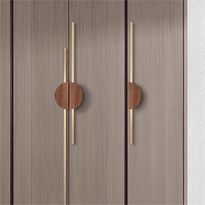 A Pair of Semicircle Wooden Wardrobe Cabinet Pull Handles