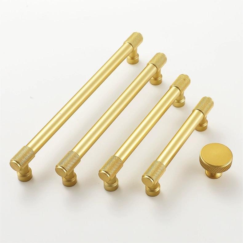 European Aluminum Alloy Knurled Drawer Handles