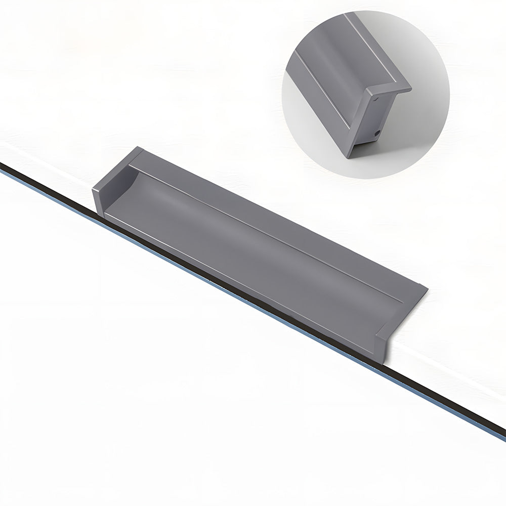 Minimalist Aluminum Alloy Hidden Kitchen Cupboard Finger Pulls
