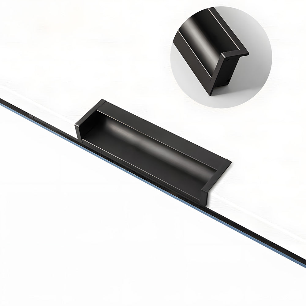 Minimalist Aluminum Alloy Hidden Kitchen Cupboard Finger Pulls