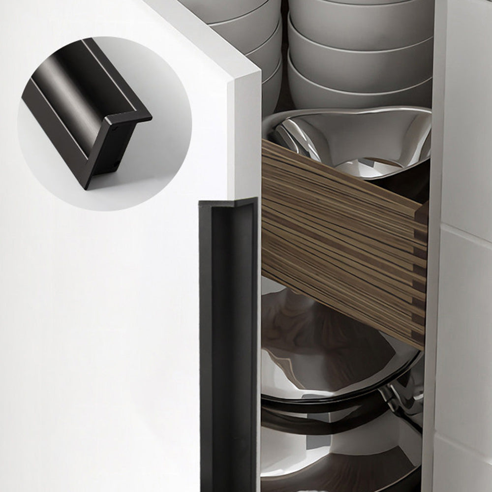 Minimalist Aluminum Alloy Hidden Kitchen Cupboard Finger Pulls