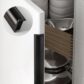 Minimalist Aluminum Alloy Hidden Kitchen Cupboard Finger Pulls