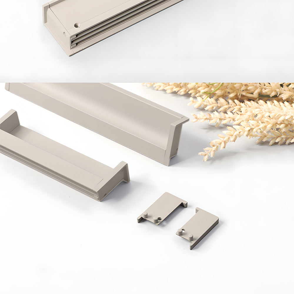 Minimalist Aluminum Alloy Hidden Kitchen Cupboard Finger Pulls
