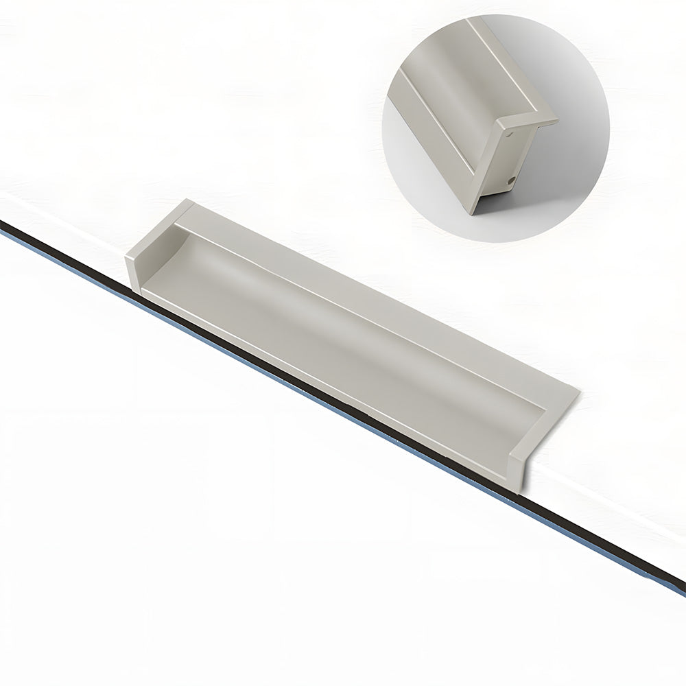 Minimalist Aluminum Alloy Hidden Kitchen Cupboard Finger Pulls