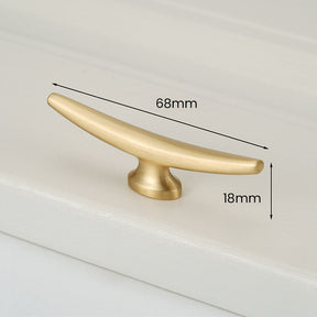 Gold Brass Furniture Hardware Single Hole Knobs