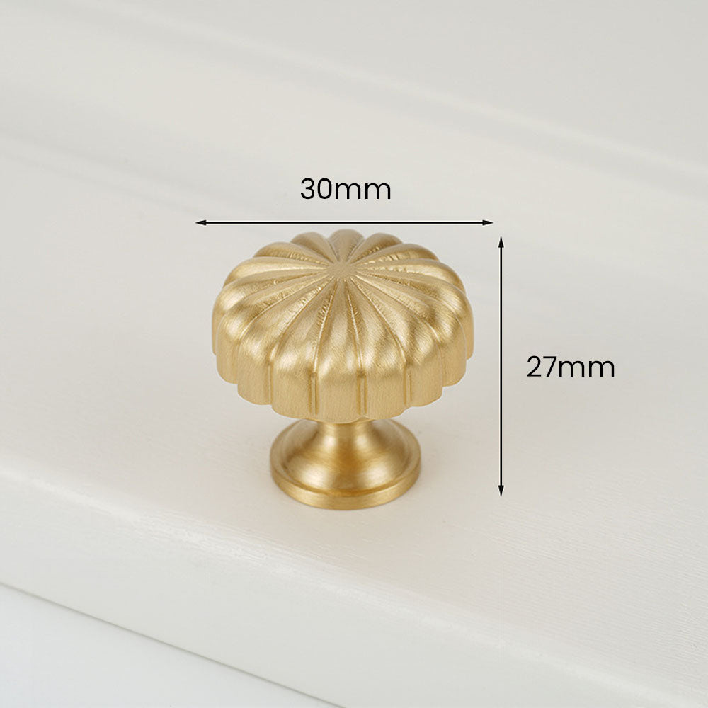 Gold Brass Furniture Hardware Single Hole Knobs