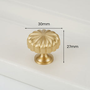 Gold Brass Furniture Hardware Single Hole Knobs