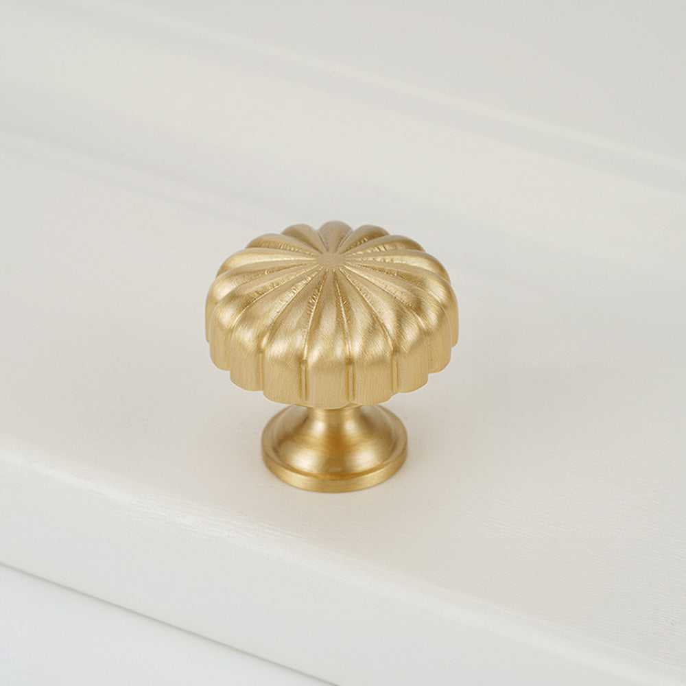 Gold Brass Furniture Hardware Single Hole Knobs