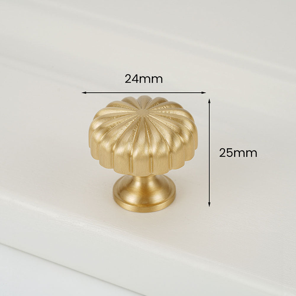 Gold Brass Furniture Hardware Single Hole Knobs