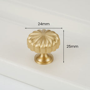 Gold Brass Furniture Hardware Single Hole Knobs