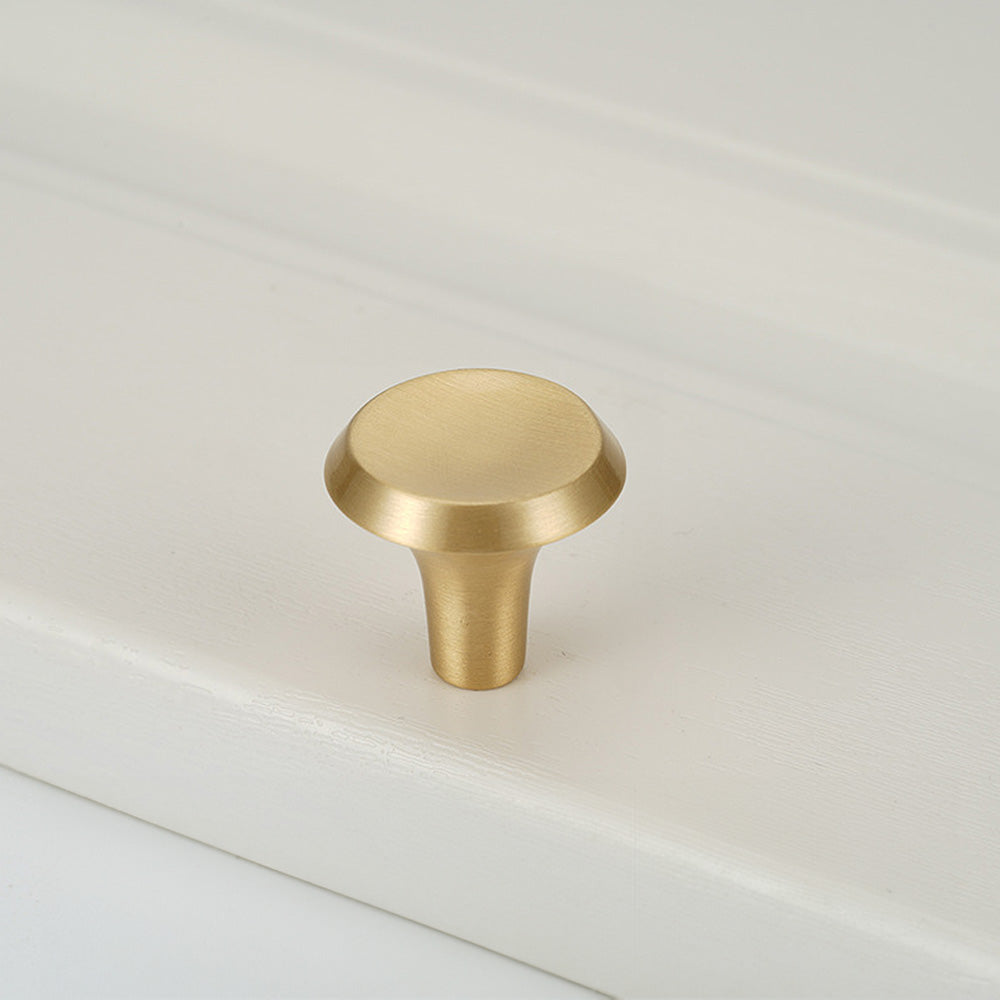 Gold Brass Furniture Hardware Single Hole Knobs