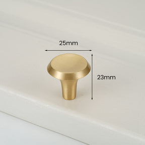 Gold Brass Furniture Hardware Single Hole Knobs