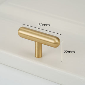 Gold Brass Furniture Hardware Single Hole Knobs