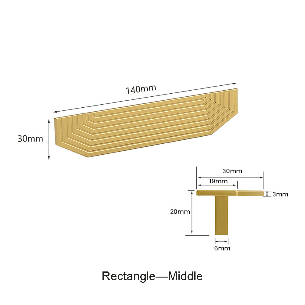 Unique Modern Semi-Circular Aluminum Alloy Gold Kitchen Cabinet Door Handle