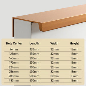 Modern Invisible Finger Cabinet Edge Pull Handles