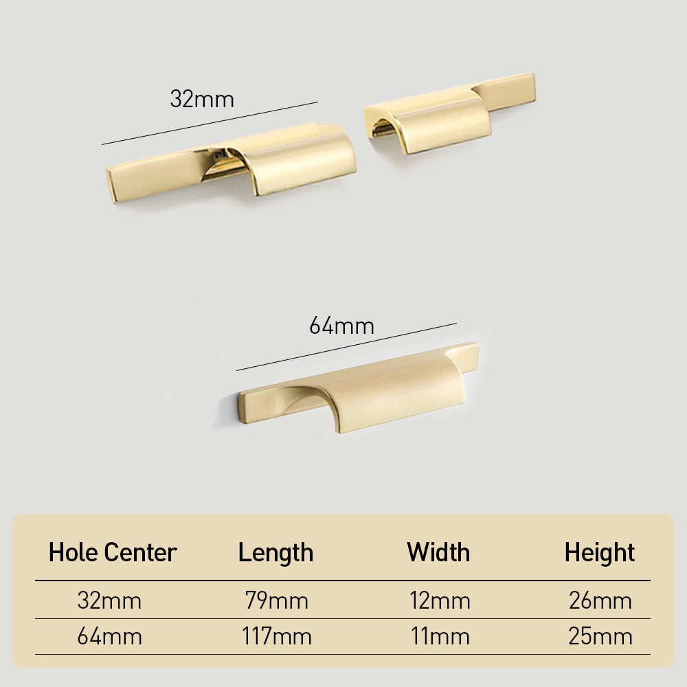 Modern Simple Zinc Alloy Cabinet Drawer Pull Handles