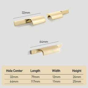 Modern Simple Zinc Alloy Cabinet Drawer Pull Handles