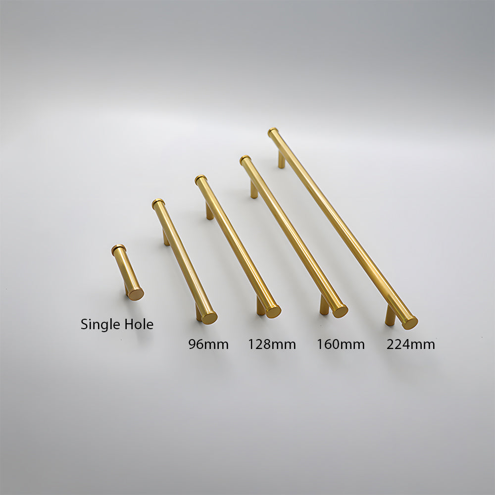 Simple Gold Brass Cabinet Handles
