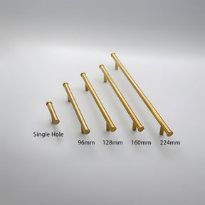 Simple Gold Brass Cabinet Handles