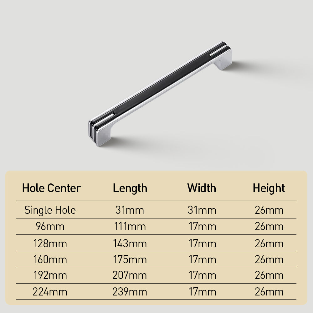 Modern Unique Chrome Kitchen Cabinet Handles